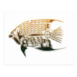 Steampunk fish postcards