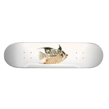 Steampunk fish skateboard