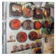 Steampunk - Gauges in Engine Room Tile