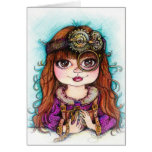 Steampunk Girl Greeting Card