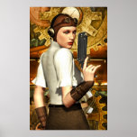 Steampunk girl posters