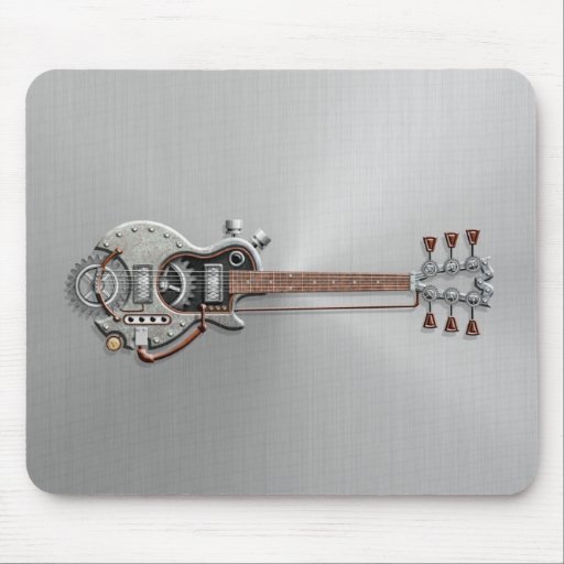 Steampunk Guitar on Steel Mouse Pads