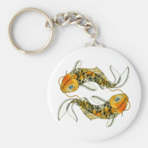Steampunk Koi Keychain
