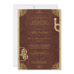 Steampunk Large Rectangular Invitation