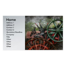 Steampunk - Machine - Transportation of the future Business Card Template