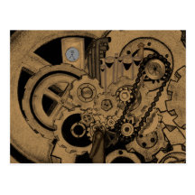Steampunk Machinery (Brassy) Postcards