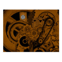 Steampunk Machinery (Copper) Post Card