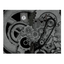 Steampunk Machinery (Monochrome) Postcards