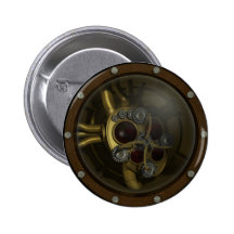 Steampunk Mechanical Heart Button