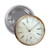 Steampunk Nostalgic Tempus Fugit Fob Watch Button