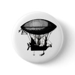 Steampunk pirate airship buttons