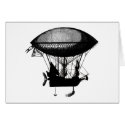 Steampunk pirate airship cards