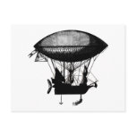Steampunk pirate airship postcards
