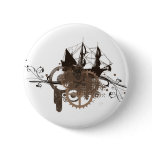 Steampunk pirate ship buttons
