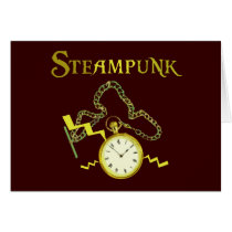 Steampunk Pocketwatch Greeting Card