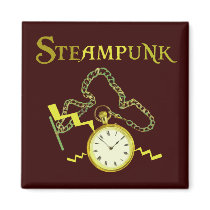Steampunk Pocketwatch Fridge Magnets