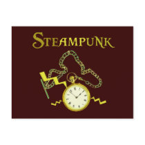 Steampunk Pocketwatch Postcard