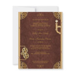 Steampunk Small Rectangular Invitation