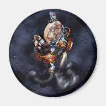 Steampunk Space Chimp Magnet