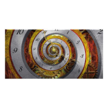 Steampunk - Spiral - Infinite time Customised Photo Card