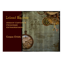 Steampunk Time Machine Business Profile Cards Business Card