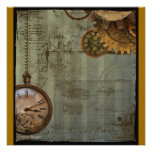 Steampunk Time Machine Custom Invitations