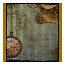 Steampunk Time Machine Custom Invitations