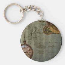 Steampunk Time Machine Key Chains