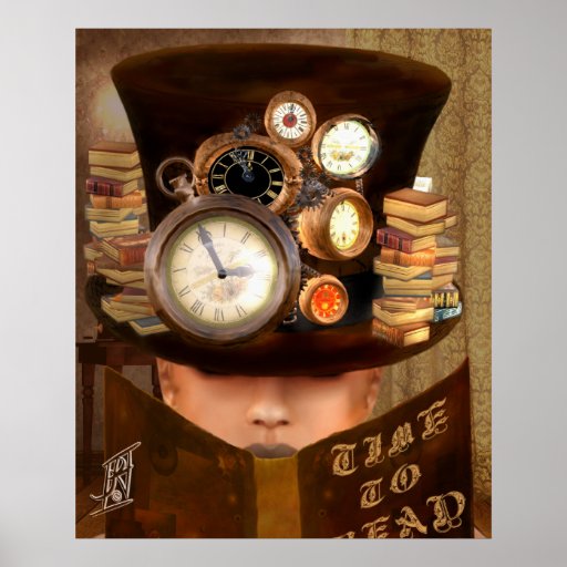 Steampunk - "Time to Read" Posters