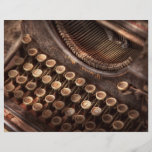 Steampunk - Typewriter - Too tuckered to type Flyer