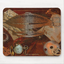Steampunk Victorian Collage Mousepad Art