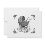 Steampunk Victorian Cthulhu baby invitations
