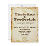Steampunk Wedding,  4.25"x5.5" invitation