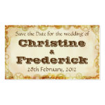 Steampunk Wedding, save the date mini cards business cards