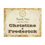 Steampunk Wedding, thank you postcard.