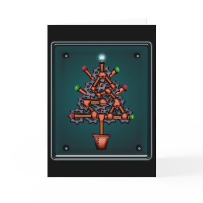 Steampunk Xmas, greeting card by kasei_lee