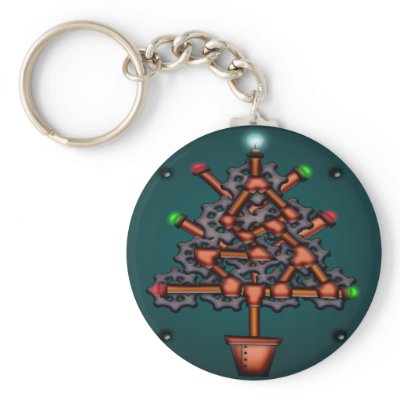 Steampunk Xmas, keychain by kasei_lee