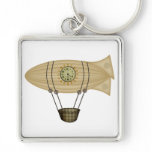 steampunk zeppelin airship keychains