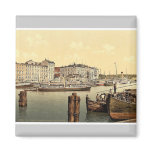 Steamship wharf, Stettin Harbour, Pommeraina, Germ magnets