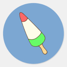 Steckerleis Eis am Stiel popsicle ice lolly Runder Aufkleber