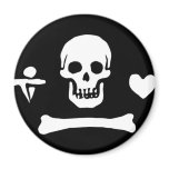 Stede Bonnet authentic pirate flag magnets
