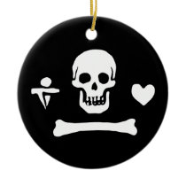 Stede Bonnet Pirate Flag Christmas Tree Ornament