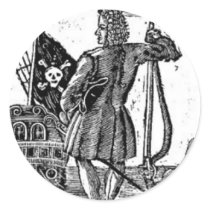 Stede Bonnet Pirate Portrait Stickers