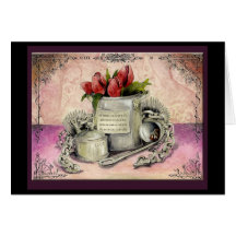 Steel 11th year Wedding Anniversary gift card