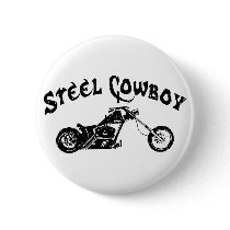 Steel Cowboy Button