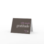 Steel gray lilac typography modern thank you note greeting cards
