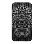Steel Mesh Sugar Skull iPhone 4 Cases