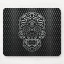 Steel Mesh Sugar Skull Mouse Pads