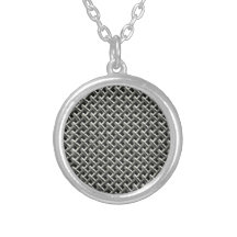 Steel Metal Mesh Pattern (faux) Personalised Necklace