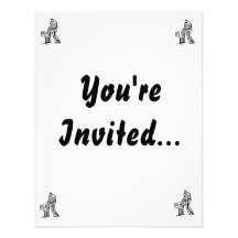 Steel Pan Player outline Personalized Invitation